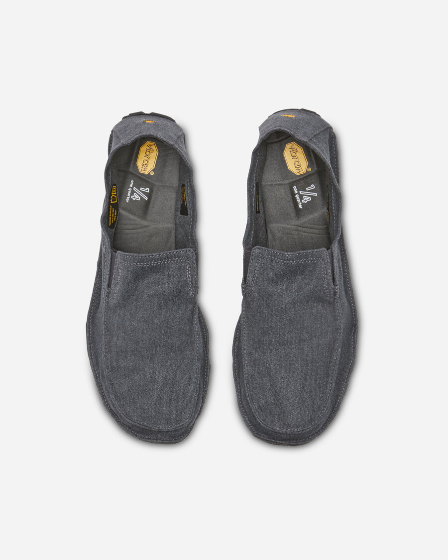 one quarter hemp uomo grigio nero