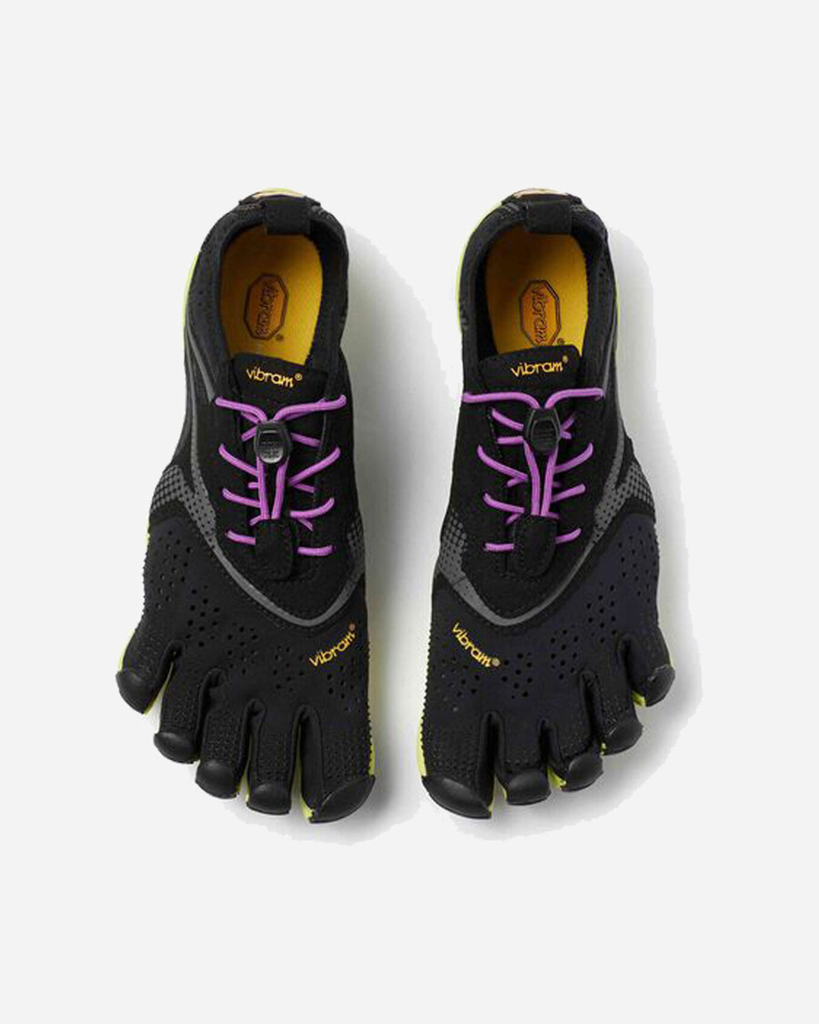 v-run da donna nero giallo viola