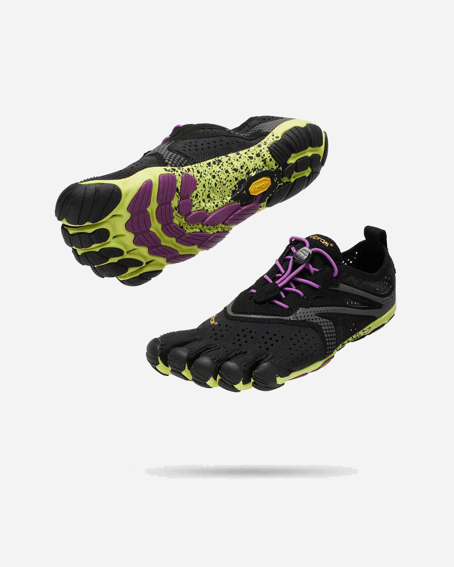 v-run da donna nero giallo viola